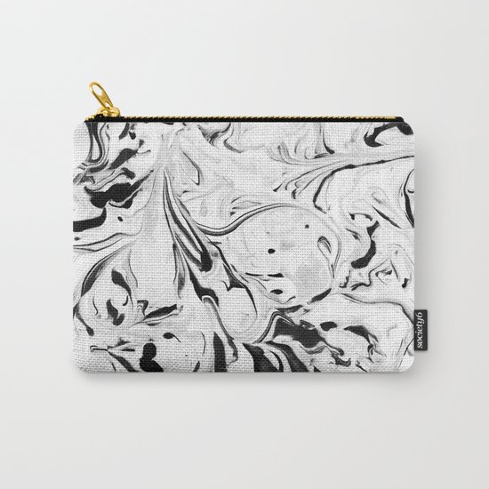 Black and White Marble Carry-All Pouch