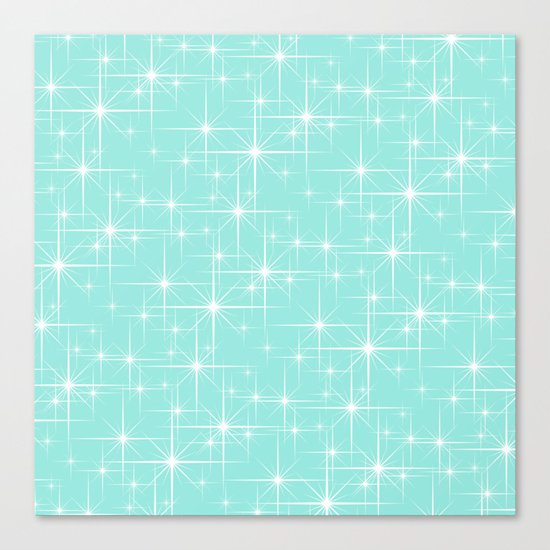 Glitter Tiffany Blue Canvas Print