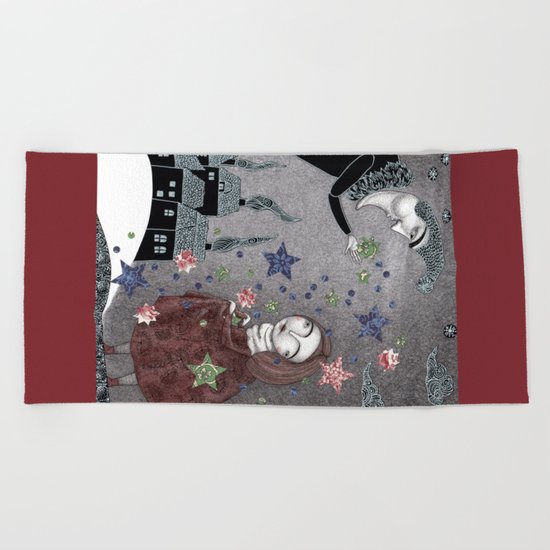 Snow Stars Fine, Snow Stars Mine Beach Towel