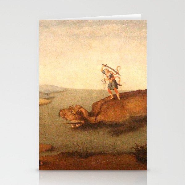 Perseus rescuing Andromeda from the Cracken Stationery Cards