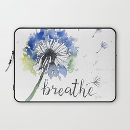 Breathe! Dandelion Floral Botanical Art Laptop Sleeve