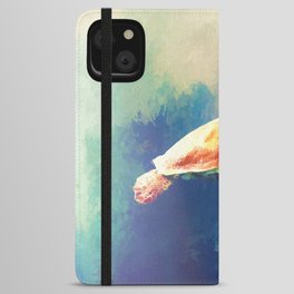 Sea Turtle Painting iPhone Wallet Case