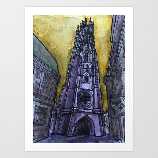 rainy Fribourg Art Print