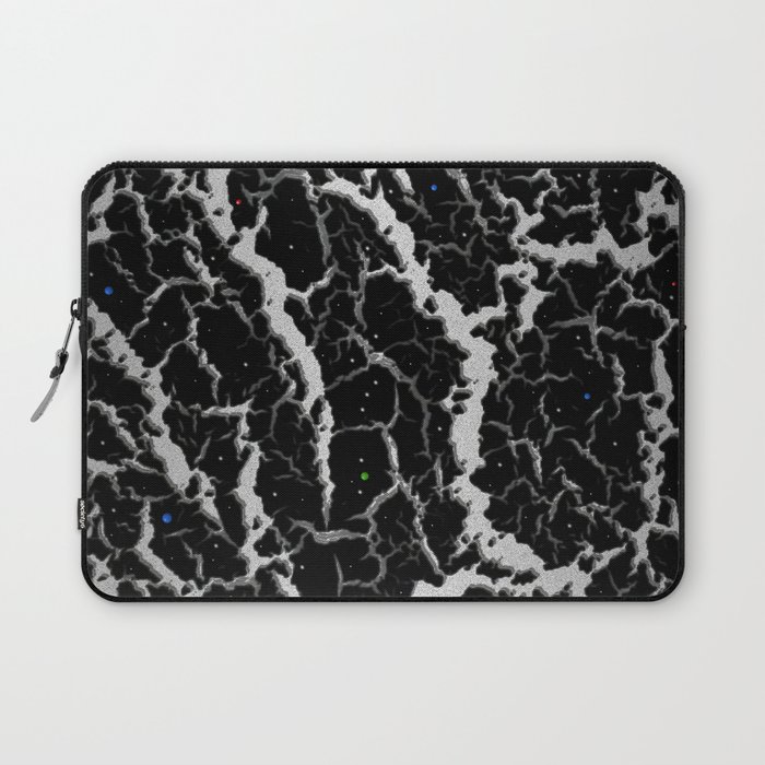 Cracked Space Lava - Silver/White Laptop Sleeve