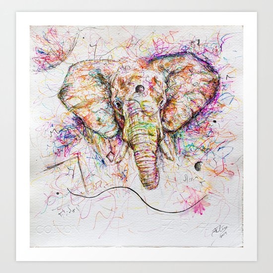 Elephant // Sananga Art Print
