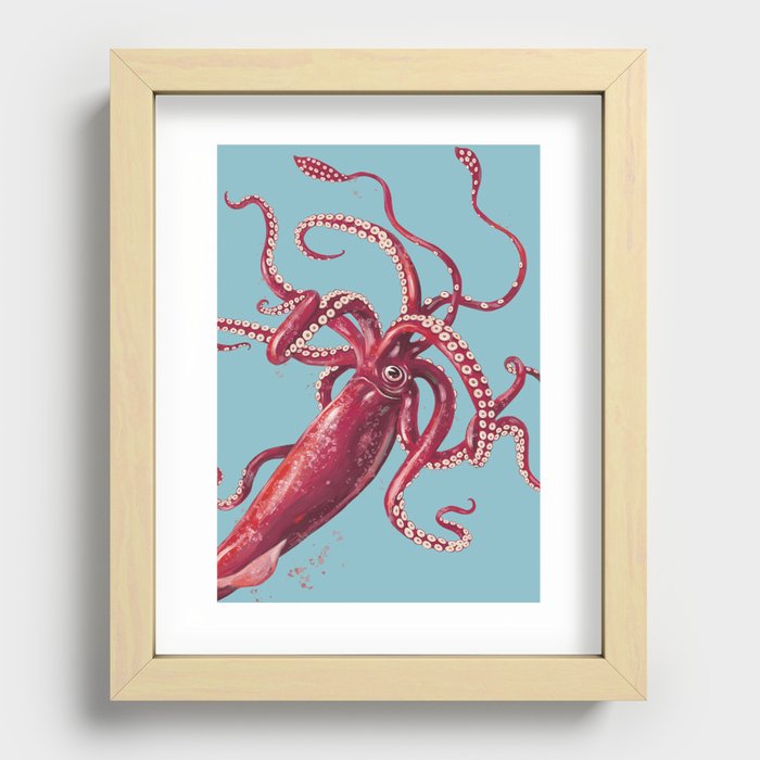 Giant Squid Recessed Framed Print