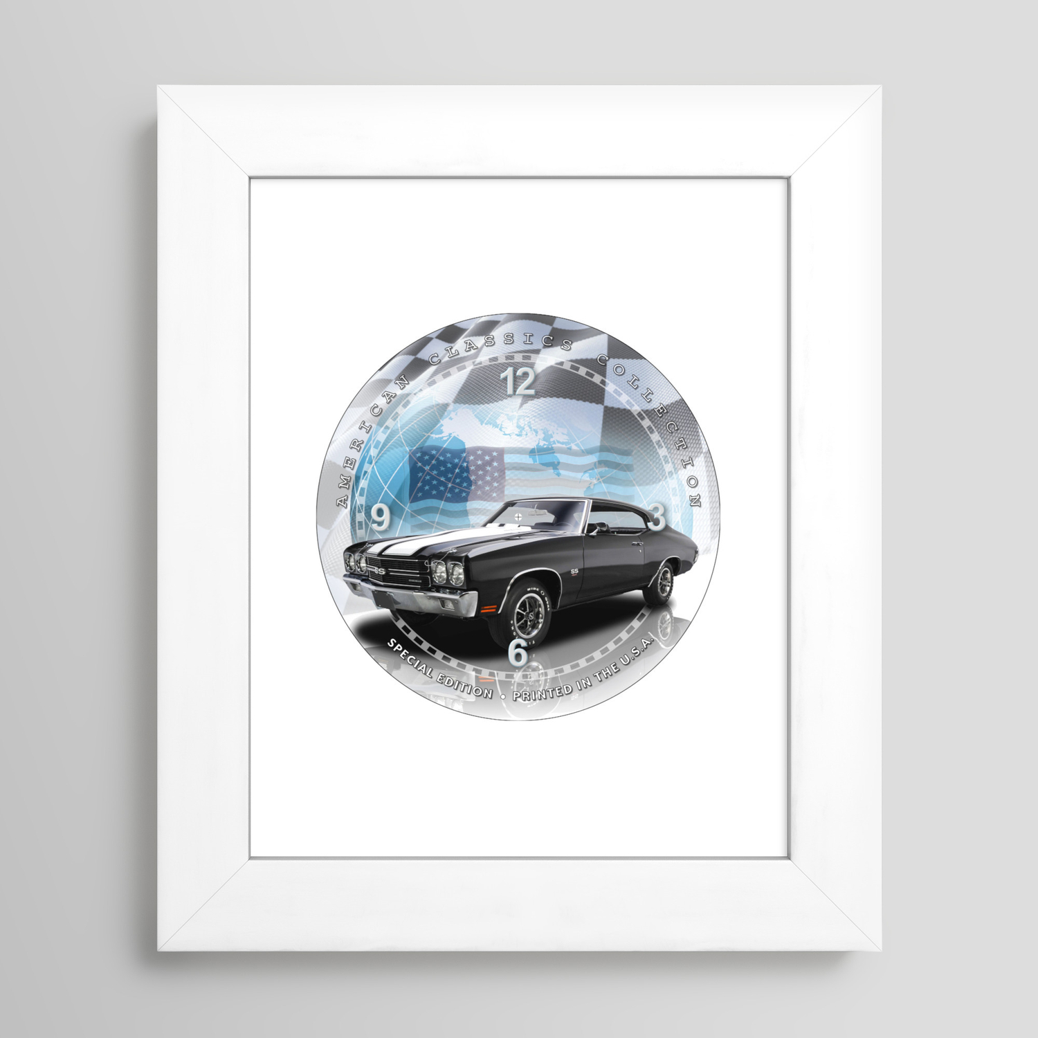 1970 CHEVROLET CHEVELLE SS BLACK WALL CLOCK-FREE USA SHIP! 