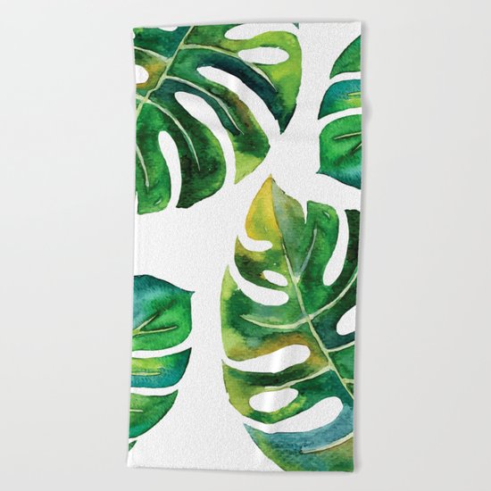Wildness In Monstera Beach Towel