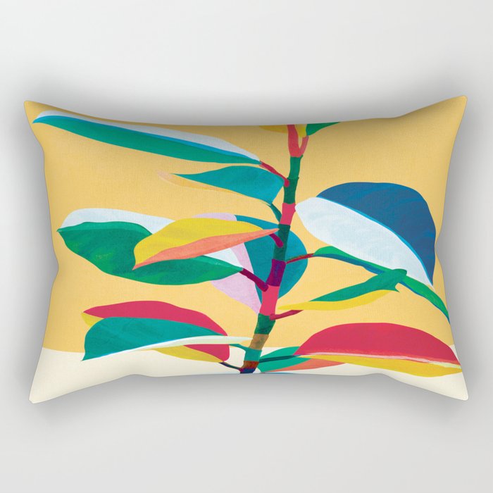 Colorful Ficus 4 Rectangular Pillow