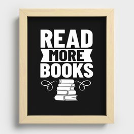 Reader Book Reading Bookworm Librarian Recessed Framed Print