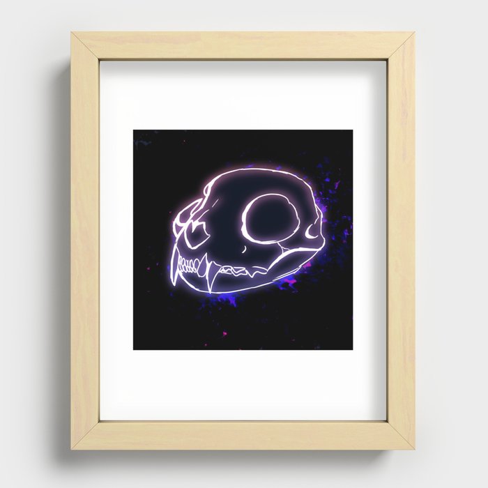 Cat skull Recessed Framed Print