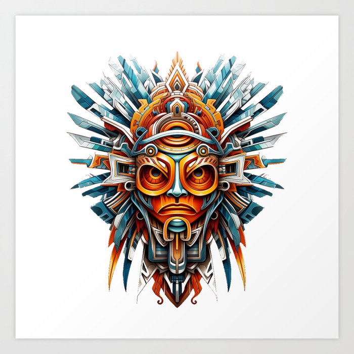Aztec Style Art / Design Art Print