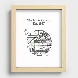 The Louie Condo Map Recessed Framed Print