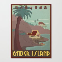 Ember Island Travel Poster Canvas Print