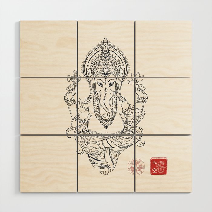 Ganesha - Obstacle Remover Wood Wall Art