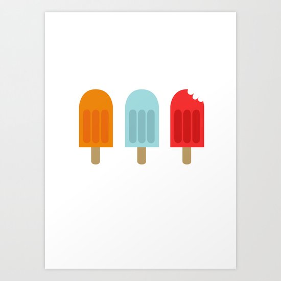 Ice Lollies Art Print