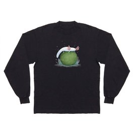 Axolotl on a Mossball Long Sleeve T-shirt