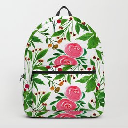 Lush Pink Roses Backpack