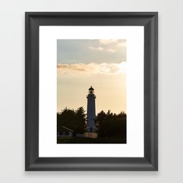 Hirtshals lighthouse Framed Art Print