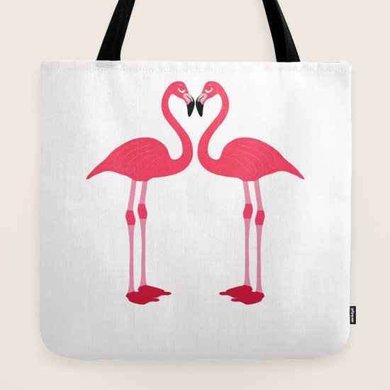 Pink Flamingo Bird Artistic Cute Adorable Animal Design Tote Bag By Whatthehelenart Society6