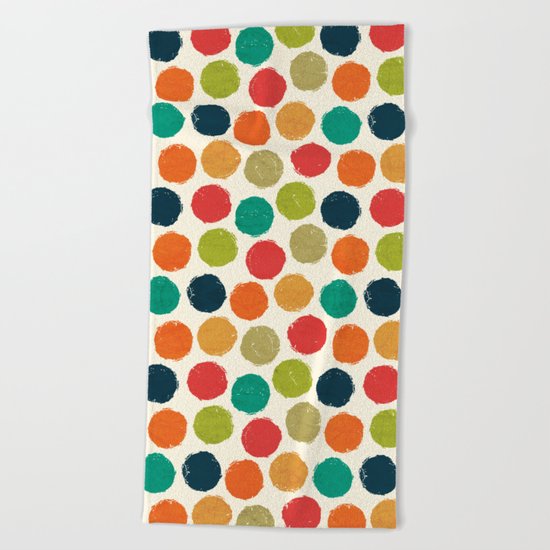 RETRO DOTS Beach Towel