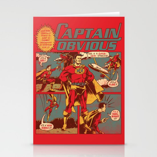Captain Obvious! Stationery Cards