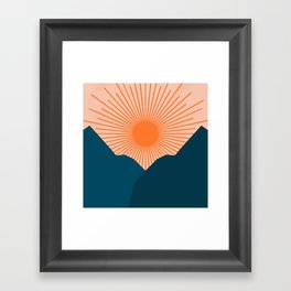 Orange Sunset Gerahmter Kunstdruck