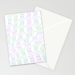 angry criminal cat pattern color Stationery Card