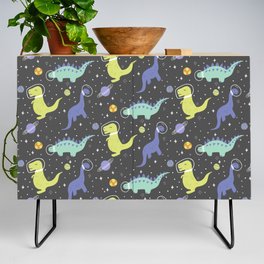 Cute Dinosaurs in Space Credenza