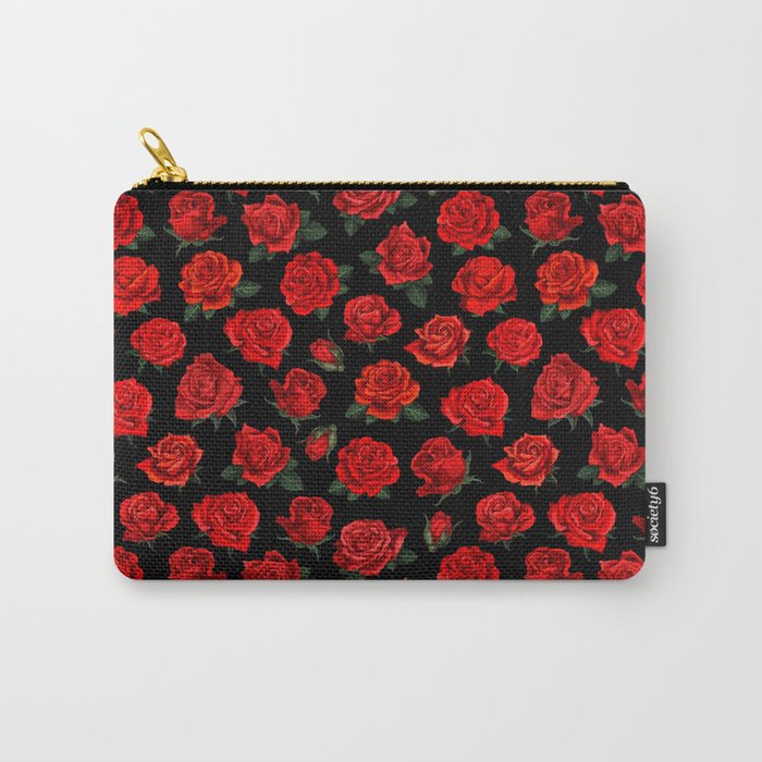 patterned roses Carry-All Pouch