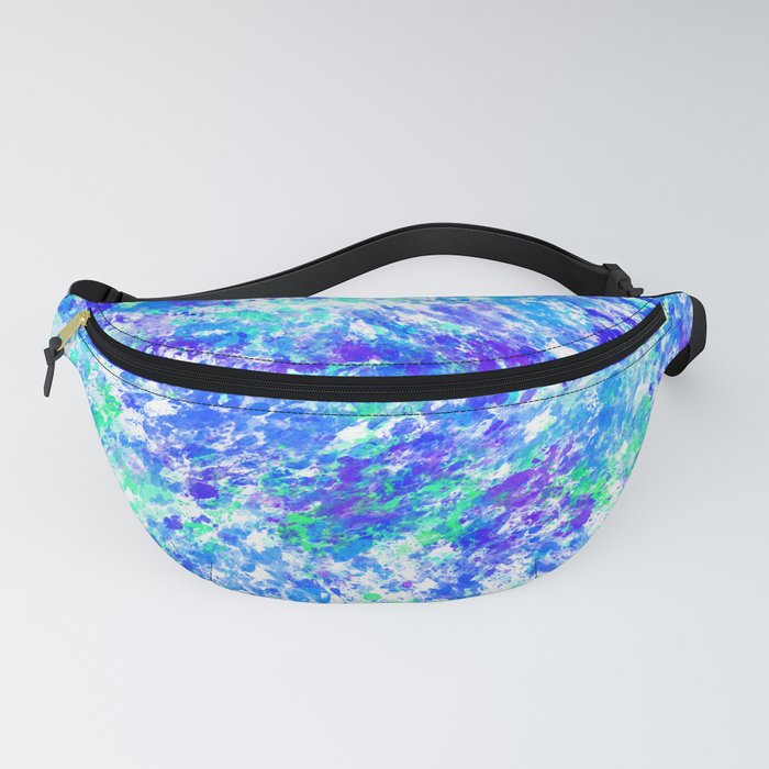 Blue Abstract Paint Texture Pattern Fanny Pack