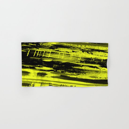 Study In Yellow - Abstract, yellow painting Hand & Bath Towel