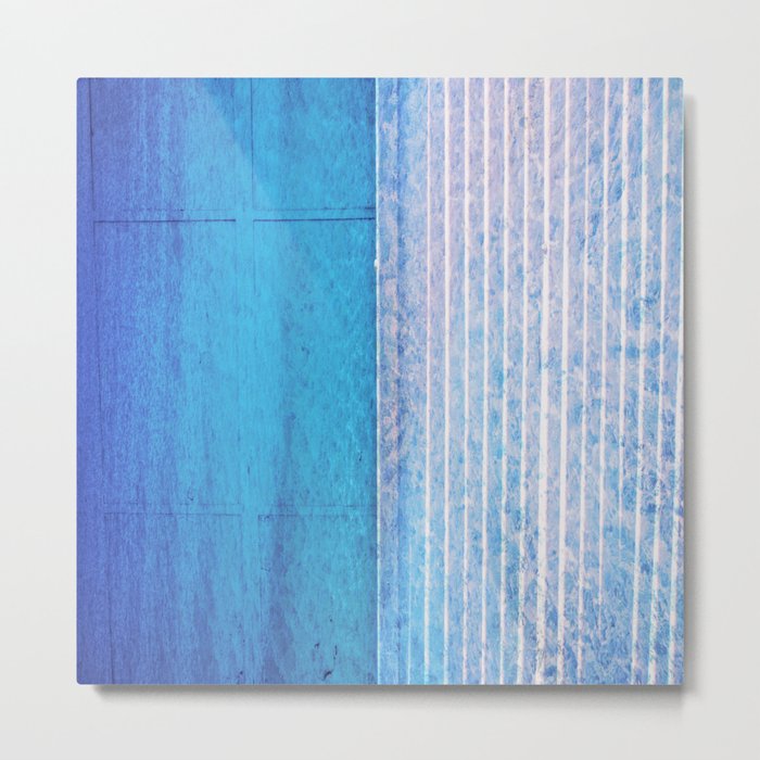 blue soft enzyme wash fabric look Metal Print