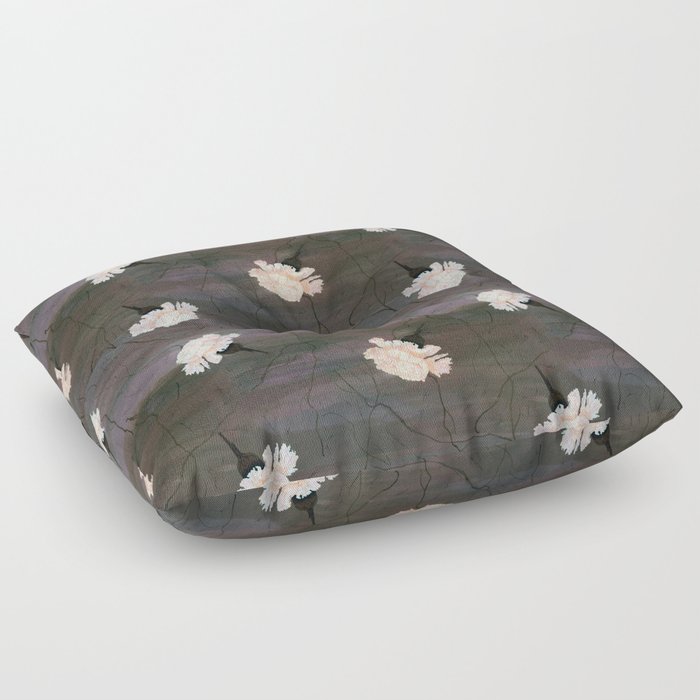 Parchment and Flowers Floor Pillow
