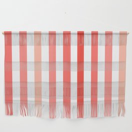 Ohlala - Red Colourful Minimalistic Retro Stripe Art Design Pattern Wall Hanging