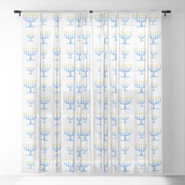 Menorah 28 Sheer Curtain