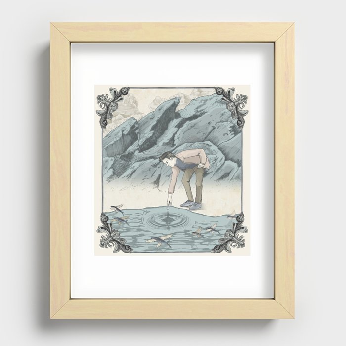 one drop  Recessed Framed Print