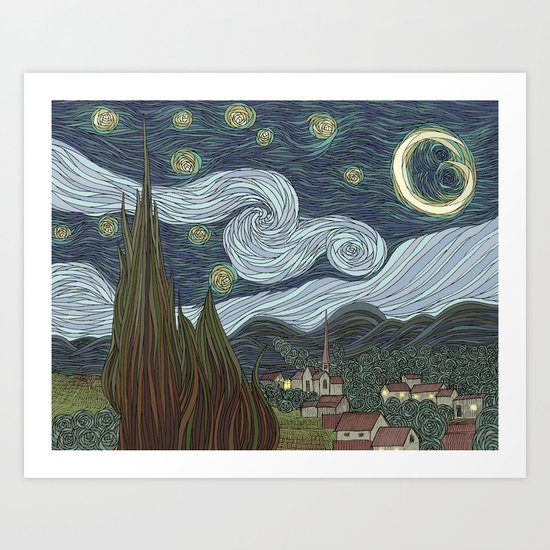 starry night Art Print