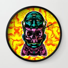 Face helmet Color Wall Clock