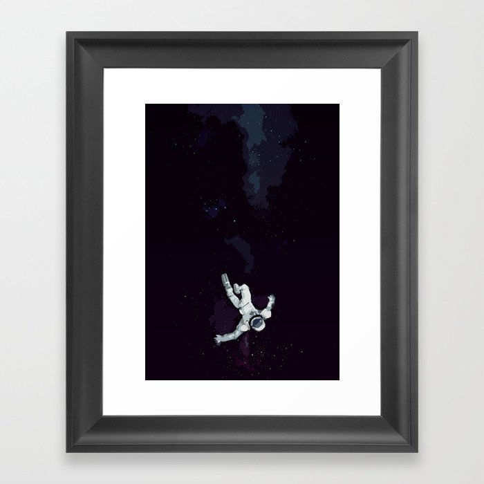 falling astronaut Framed Art Print