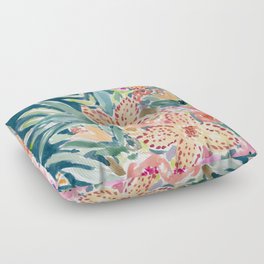 SMELLS LIKE MAUI PUNCH Floral Floor Pillow