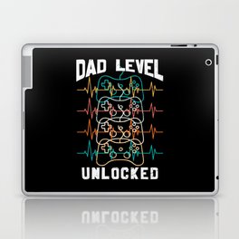Dad Level Unlocked Funny Gamer Laptop Skin
