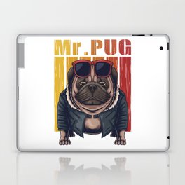 Funny Mr. Pug Dog Laptop Skin