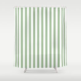 Stripes - sage green Shower Curtain