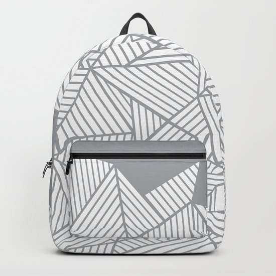 Abstract Mountain Grey Backpack