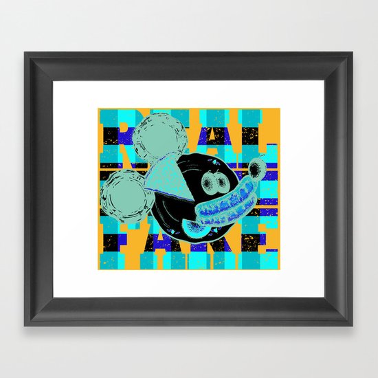 Real Fake Framed Art Print