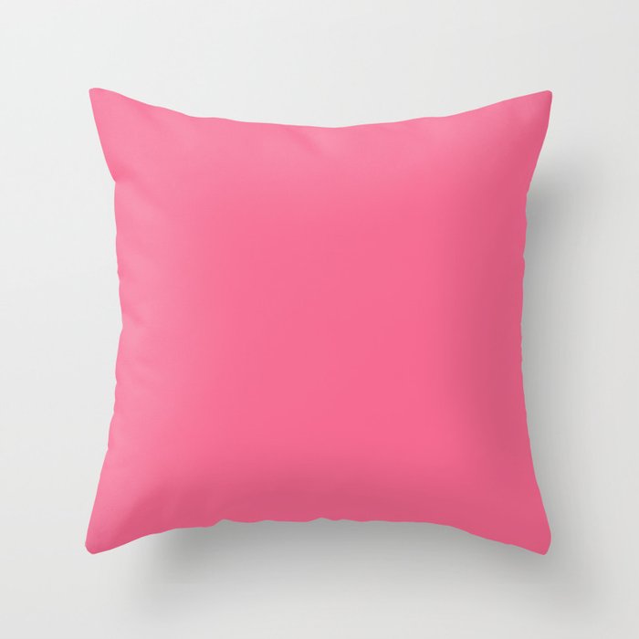 Melon Pink Color Throw Pillow