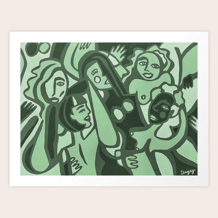 Society6 ケース Green Tiles - an abstract photograph Skosh-11-6-in-x-11-6-in-Glossy