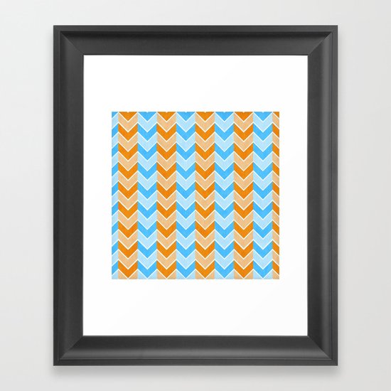 Something Fishy Zig Zag Framed Art Print