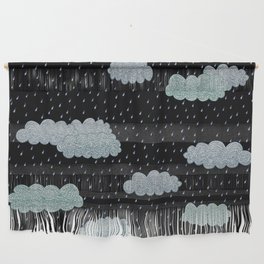 Storm Clouds Blue and Black Wall Hanging